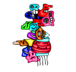 Doodle art illustrations to beautify graphic designs for various image purposes