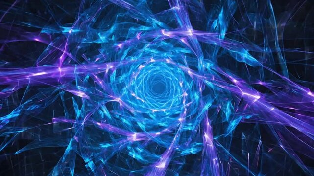 AI brain constructed morphing fractal geometry, recursive layers visualizing deep learning, big data flow animated in multi-dimensional shapes, futuristic sci-fi fractal animation detailed, 3D style