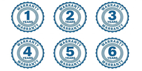 One to Six Year Warranty Seals | Product Guarantee Labels for Consumer Goods and Electronics