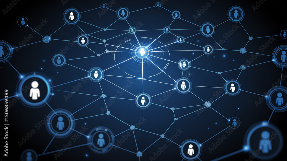Poster global network connection abstract background illustration