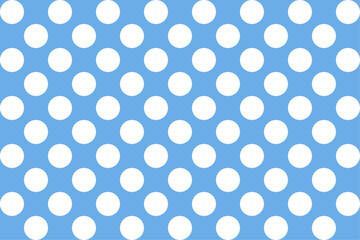 White Polka Dot Pattern on Light Blue Background