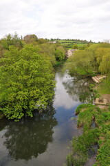 Fototapeta premium Scenic view of a river through beautiful countryside