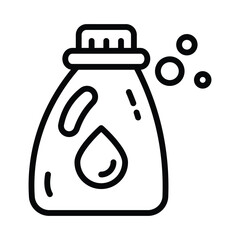 Laundry Detergent Vector outline icon. Eps 10 file