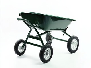 Green Wheelbarrow: A Robust Garden Tool for Yard Work and Construction, Perfect for Transporting Heavy Loads in Farming and Industrial Settings