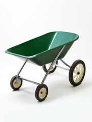 Green Wheelbarrow: A Classic Gardening Tool for Yard Work and Landscaping Projects, Perfect for Transporting Soil, Plants, and Materials in Any Season