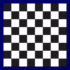 black and white chess on blue board