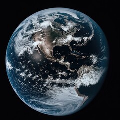 Naklejka premium Earth from Space, Nighttime View