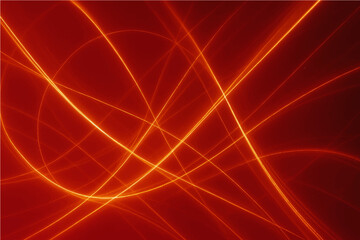 Abstract light lines on red background.