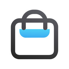 Shopping bag icon illustration on White Background for e-commerce