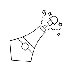 toast lineal icon with white background vector stock illustration