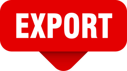 export sticker. export sign on transparent background