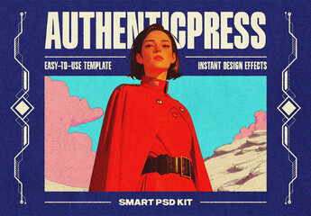 Authentic Press Instant Design Effect Mockup
