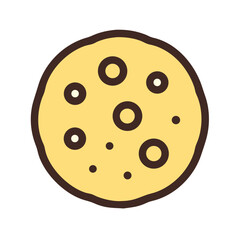Stylized cookie vector illustration on a clean White Background