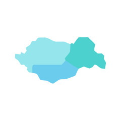 Romania map abstract graphic illustration in blue shades