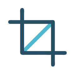 Fototapeta premium Crop marks icon on White Background for image editing