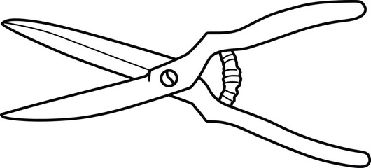 Precise Vector Illustration of Pruning Shears