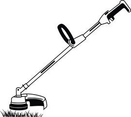 Weed Eater Vector Illustration Gardening Tool Graphics
