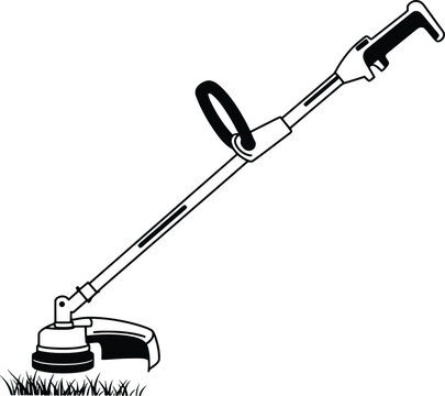 Weed Eater Vector Illustration Gardening Tool Graphics