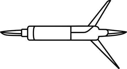 High-Resolution Vector Graphic Tri-Fin Arrowhead Design