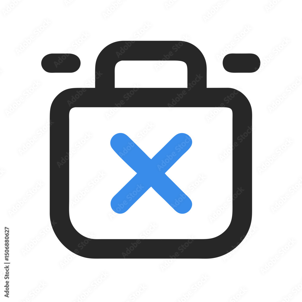 Poster gray error icon for web and mobile applications