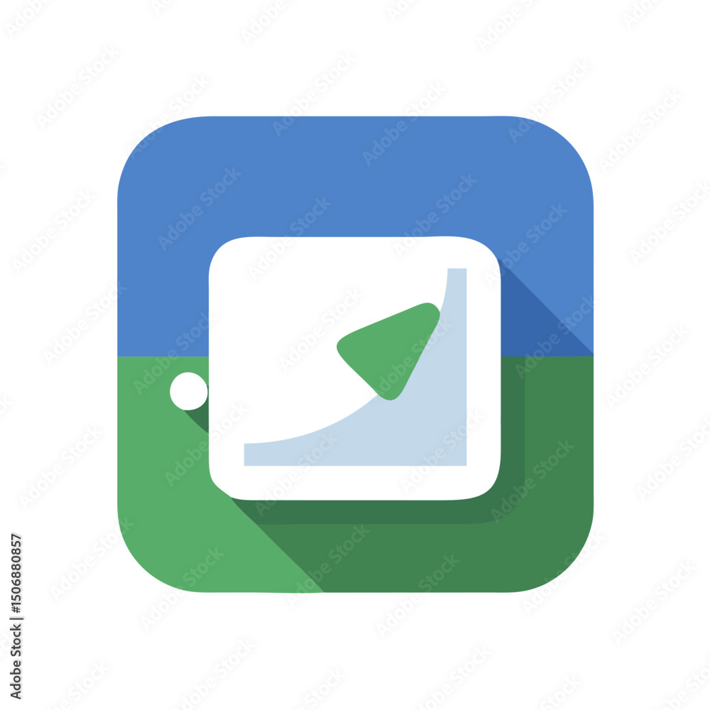 Poster stylized flat design growth chart icon symbol presentation data