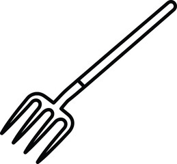 Gardening Vector Illustration Pitchfork Design Element