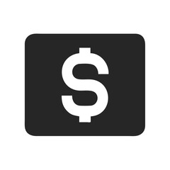 Dark gray rounded square with dollar symbol inside