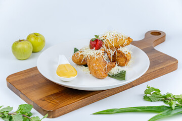 Snacks with white background