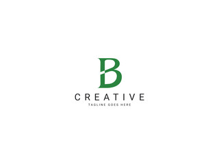 b modern letter logo
