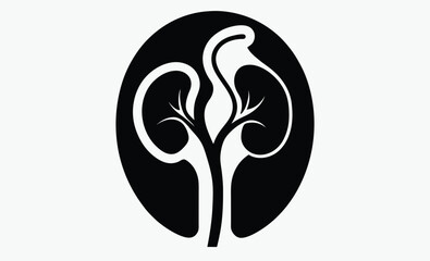 Human Kidney Silhouette Icon