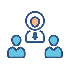 Organization structure icon showing hierarchy and team management