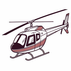 helicopter white backround & vector art 