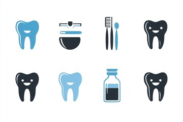 set of tooth icons