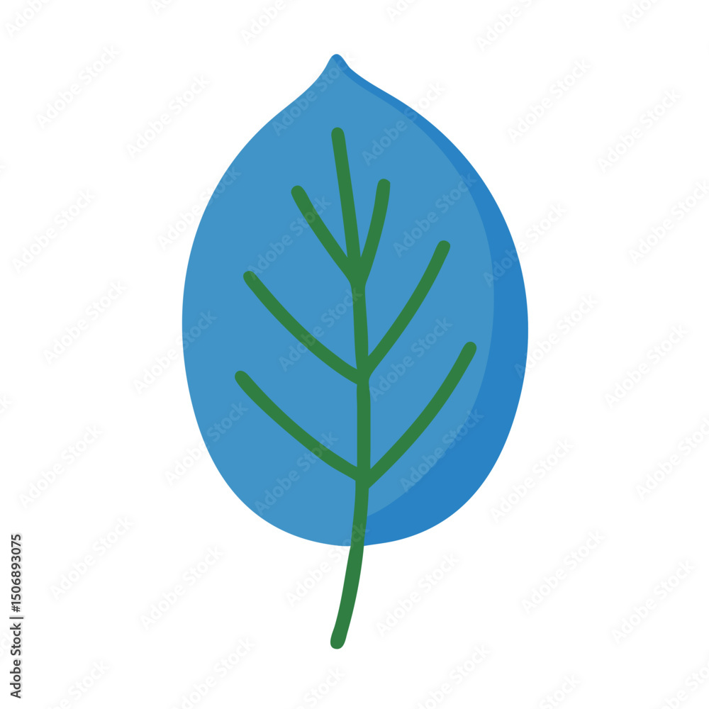 Poster minimalist leaf vector on white background for design projects