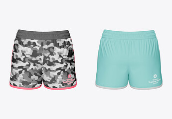 Women's Training Shorts Mockup