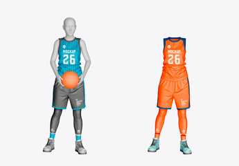 Female Basketball Kit Mockup