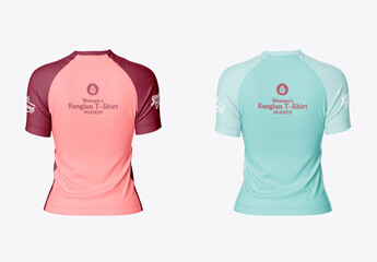 Women's Ranglan T-Shirt Mockup