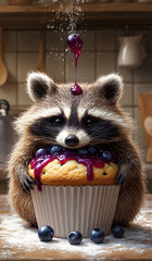 bear and cake