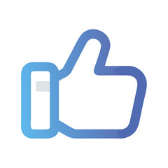 Gradient like icon on White Background for social media