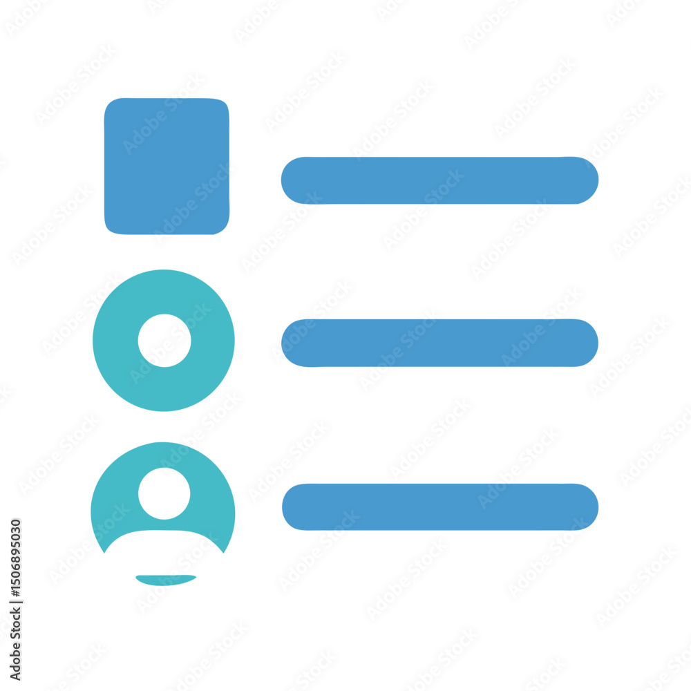 Poster user interface with profile selection on a white background