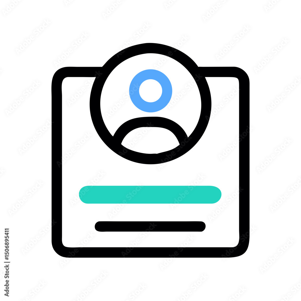 Poster abstract minimalist design featuring circle and line on white backdrop