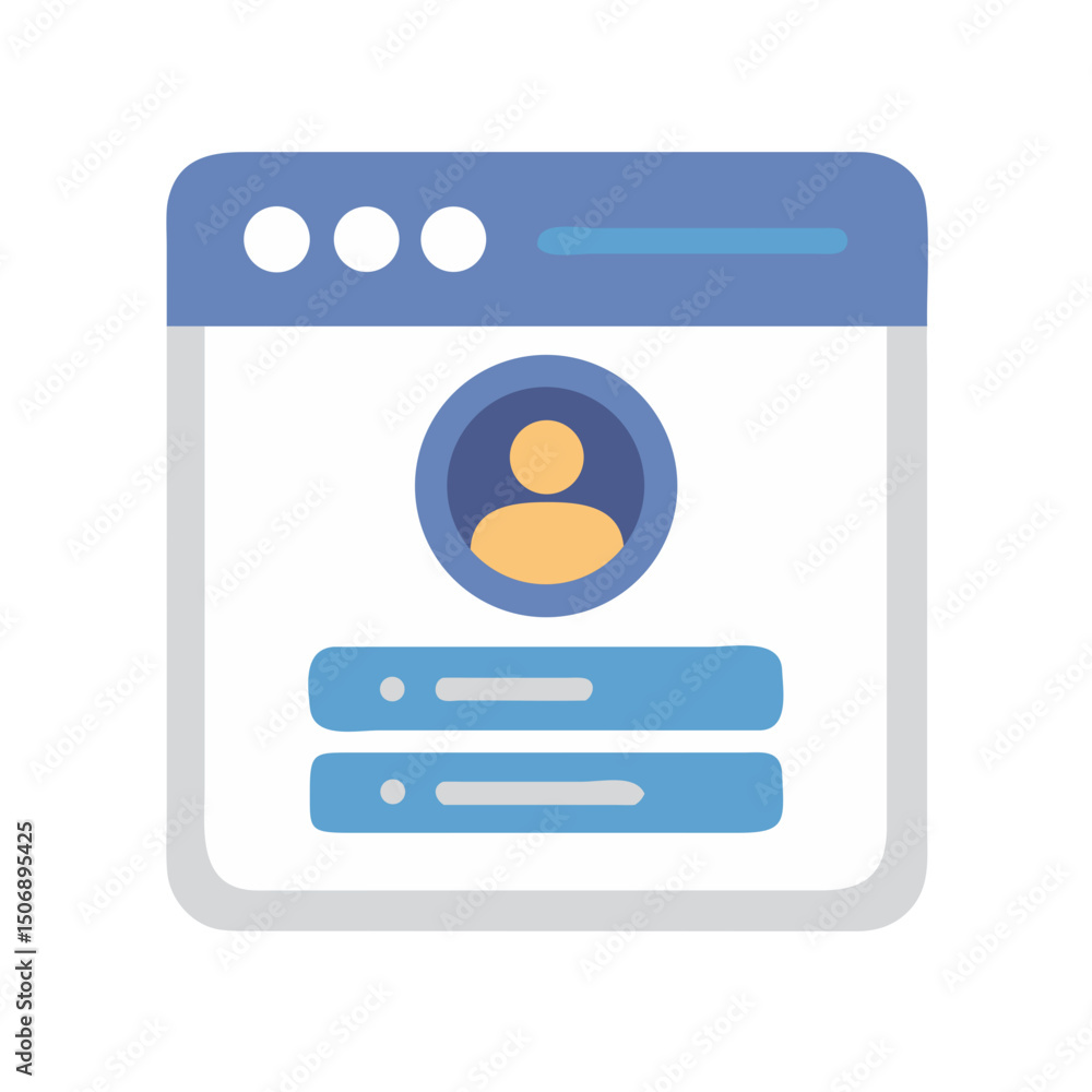 Poster web page login form interface for user authentication