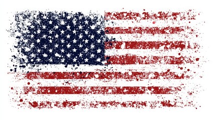 Grunge American Flag Design