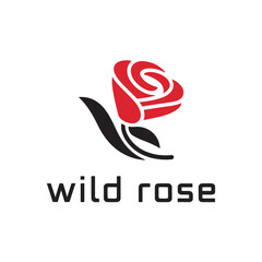 Fototapeta premium Rose silhouette design vector 