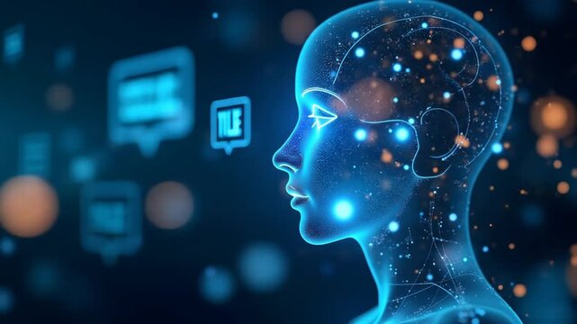 Futuristic abstract artificial intelligence