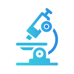 Microscope icon on White Background, scientific equipment concept art