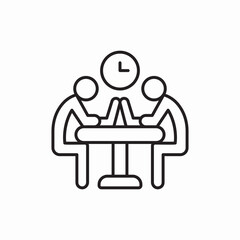 Business meeting icon vector sign