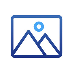 Modern picture placeholder vector icon on White Background