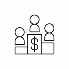 tribune winner icon vector sign