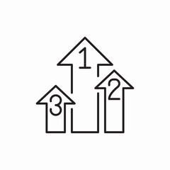 Team leader arrow up icon vector sign